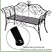 HLC Black Outdoor Bench Patent Design Romance Two Seat Bench for Garden Park