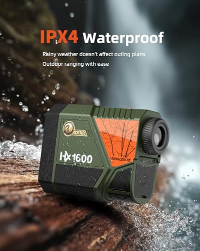 AOFAR Jagd Entfernungsmesser 1600 Yards Laser – mit Winkelmessung & horizontaler Distanz, hochpräzise, Scan- & Geschwindigkeitsmodus, leicht, inkl. Batterie & Tasche