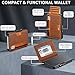 Wallet for Men, Mens Wallet Minimalist Slim Wallet, RFID Blocking Smart Pop Up Wallet with Money Clip & ID Window, Metal Compact Wallet, Aluminum Credit Card Holder Wallet, Brown