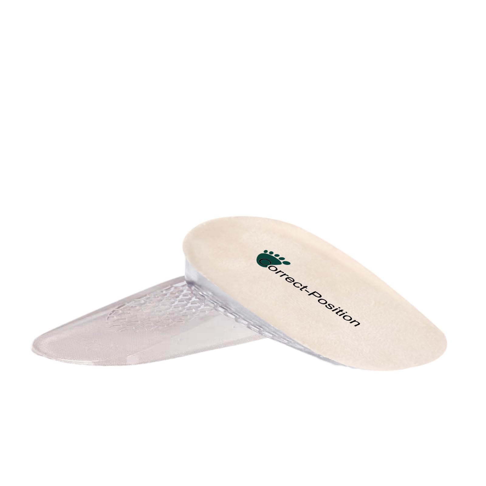 Correct-Position Heel Lift Inserts, Thick Heel Cushioning Height Increase Insoles Heel Cup Shoe Heel Inserts for Heel Spurs, Heel Pain Plantar Fasciitis Achilles Tendonitis (Beige, 0.6" Height)
