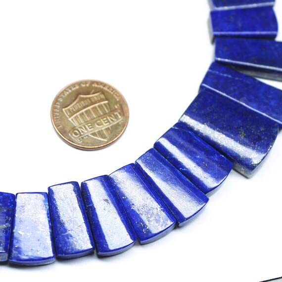 LKBEADS Niebieski Lapis Lazuli fasetowany prostokąt kamień szlachetny luźne rzemiosło koraliki sznur 35,5 cm 9 mm 24 mm