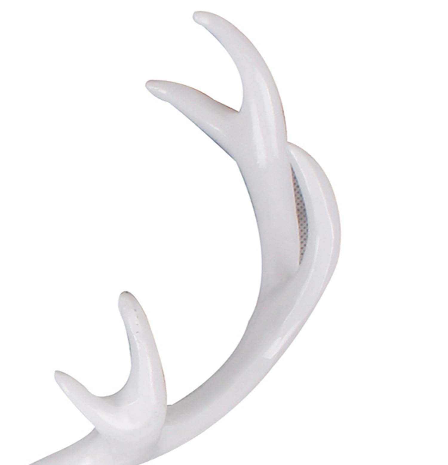 Mojawo Tolles XXL Hirschgeweih Hirschkopf Geweih 10-Ender Weiß Optik 48x32x61cm Figur Skulptur Wohndekoration