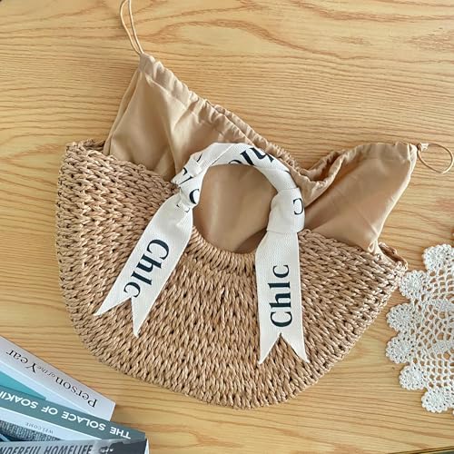 Bolso pequeño de paja trenzada para mujer miniatura 6