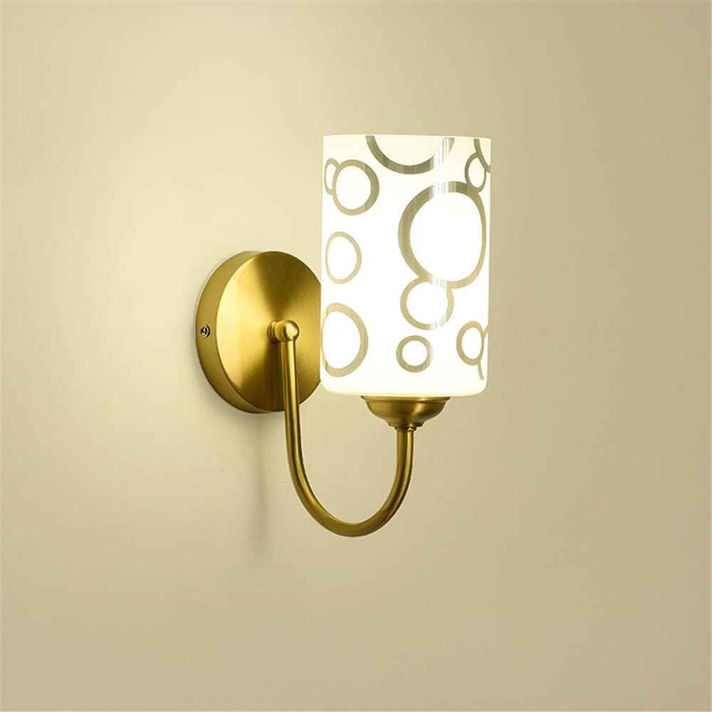 KBUUKYYXouy Brass Wall Lamp - Modern Art Light Fixture for Living Room, Bedroom, Study, Aisle, and Corridor(B 1 Light)