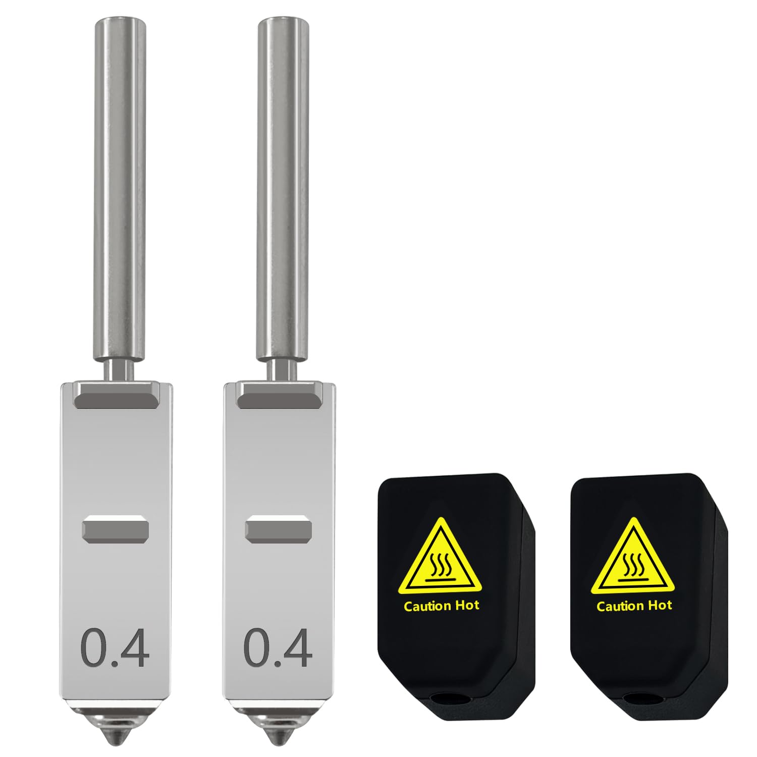 HzdaDeve Lot de 2 buses en acier trempé intégrées de 0,4 mm pour Kobra S1 Max Combo avec 2 embouts en silicone Quick-Swap High Flow High Speed Throat Tube Buses Tête d'impression Hot End pour