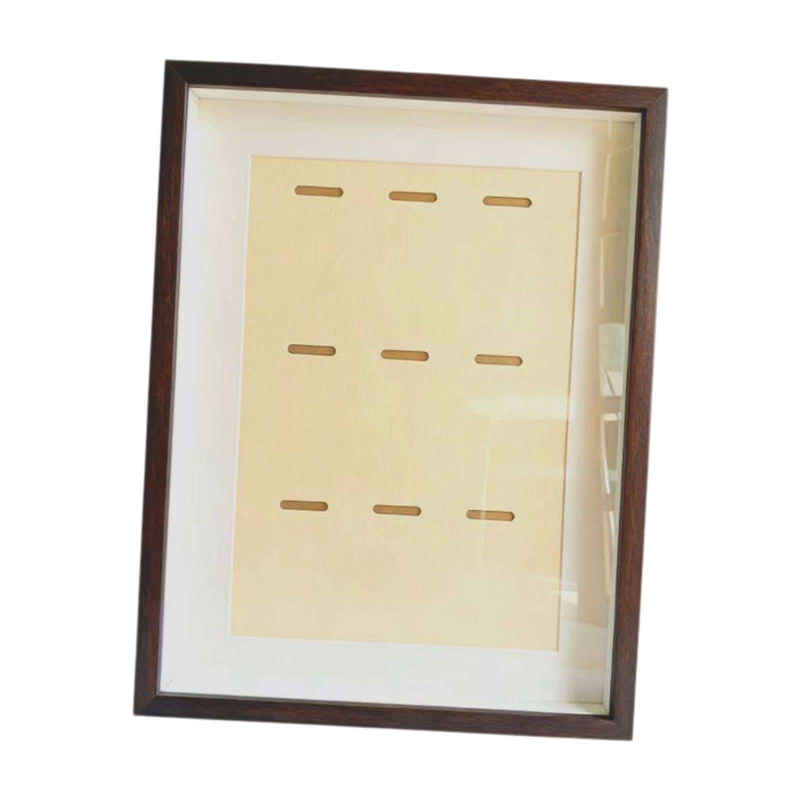 Gralara Medals Display Case Holz Medaillen Präsentationsrahmen Auszeichnungen Sammelbox mit Schutzfunktion Transparentes Fenster für Sportler Sammler Zuhause, Braun, A3