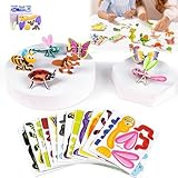 DIY 3D Creative Insect Paper Jigsaw Puzzle Set, 25 PCS Smart 3D Assembly Challenge Insect Puzzle, Educational Stem Toy, Glue-Free Assembly, Activity, Classroom & Family Fun (Insect)