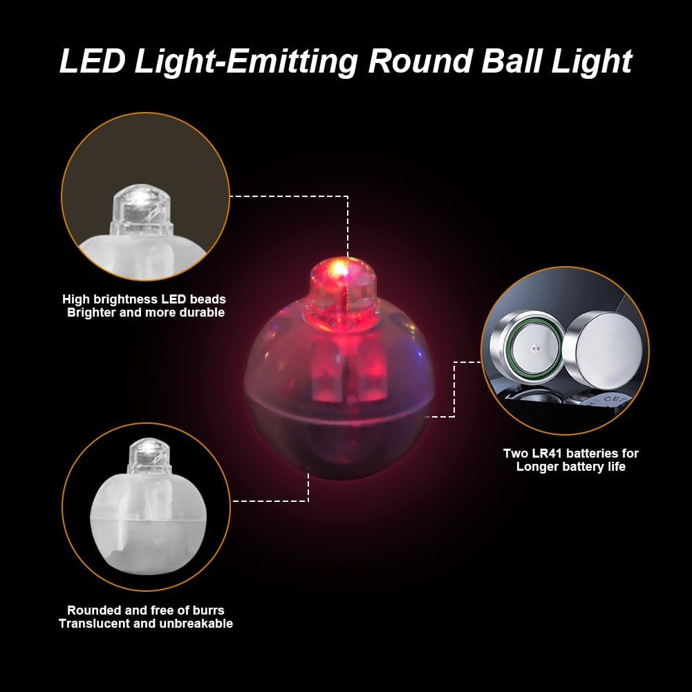 URAQT Lampki LED do Balonów, 100 szt., Mini Kolorowe OkrÄ…gÅ‚e, Dekoracje na Wesele, Nowy Rok, Halloween, ImprezÄ™ ÅšwiÄ…tecznÄ…, Kolorowe