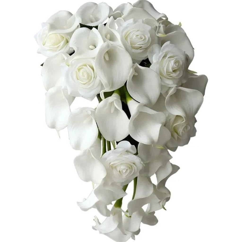 Phalaenopsis blanc bouquet de mariée en cascade pour photographie de mariage