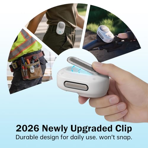 Image of Divoom Itour-S Wearable Bluetooth Speaker, IP67 Waterproof Dustproof, Portable Small Clip-On Bluetooth Speaker, 10H Playtime, for Kitchen, Work, Travel, Biking, Golf, Pool, Dad Gifts (White)