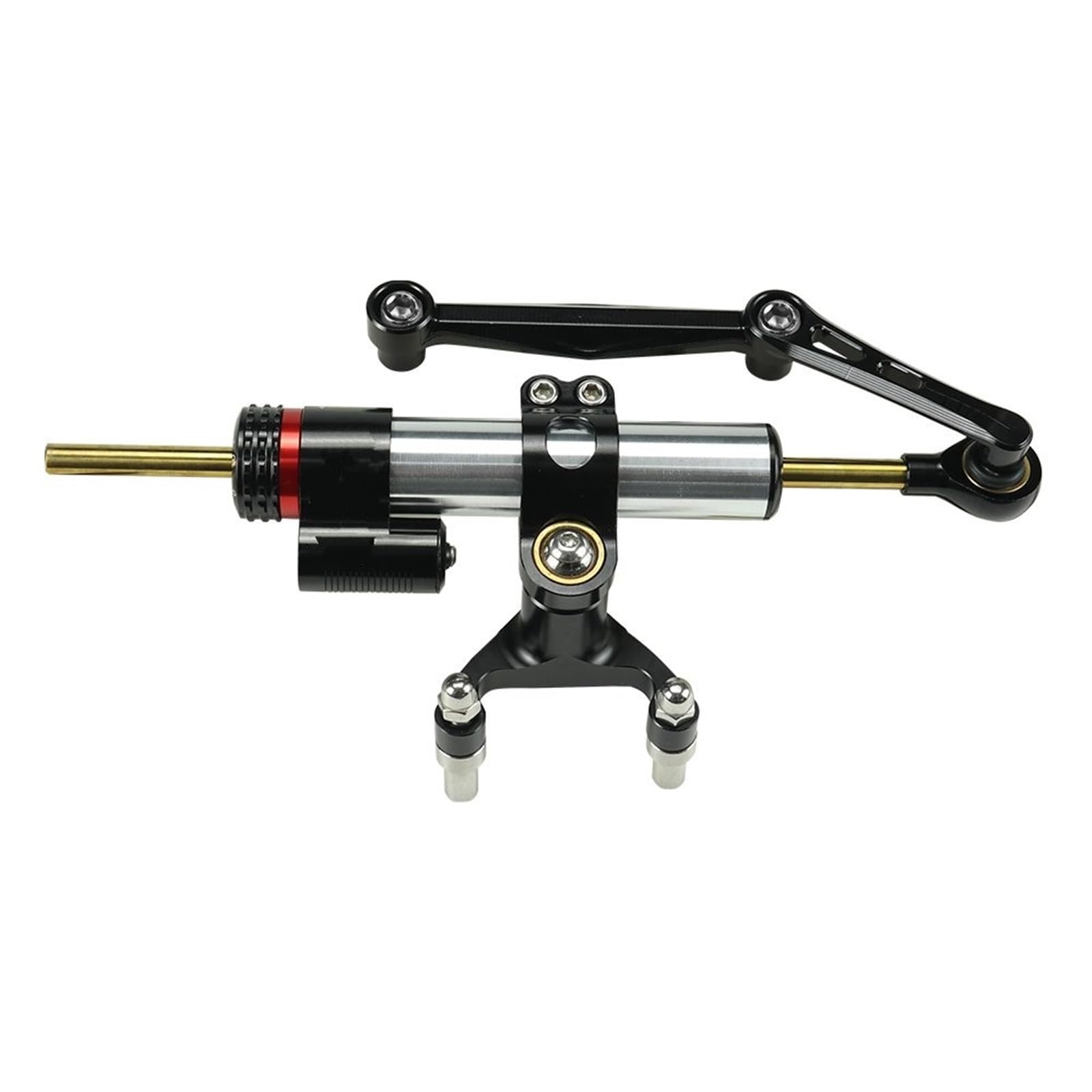 Estabilizador dirección Compatible Con Ducati Para Monster 937 2021 2022 Soporte De Amortiguador Kit De Soporte De Montaje De Amortiguador Estabilizador De Dirección De Motocicleta Accesorios(Black,C)