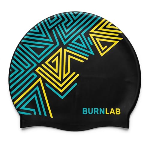Image of Burnlab Silicone Swimming Cap for Pool Training and Daily Use, Comfortable Stretch Fit, Adult