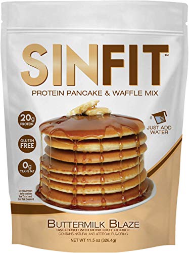 SinFit (Sinister Labs) Protein Pancake and Waffle Mix, Buttermilk Blaze, 20g Whey Isolate, Whole Grain, Oat Flour, No Added Sugar (11.5 oz Bag - 1 Pack - Packaging May Vary)