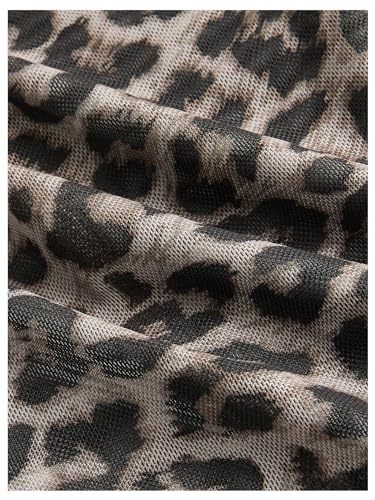 GORGLITTER Women's Cheetah Leopard Print Halter Tops Animal Mesh Bow Going Out Scarf Cute Summer Casual Trendy Top 20253