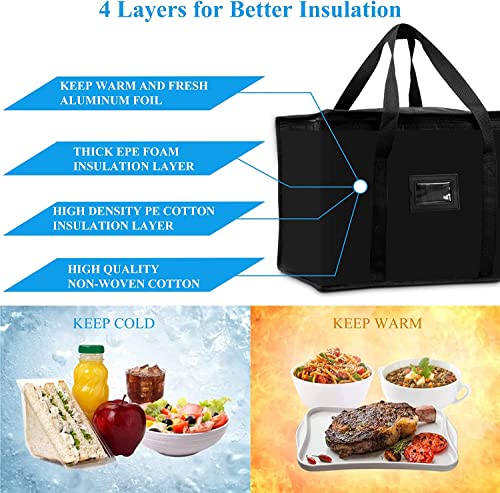 Beautyshow 40L Kühltasche Groß Einkaufstasche Thermotasche Dauerhaft Isoliertasche Picknicktasche Faltbar Gefriertasche Tiefkühltasche für Strand/Picknick/Camping/BBQ/Outdoor/Reisen/Einkauf 2