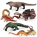 5 PCS Wild Life Jungle Animal Action Figures Model Goanna Chameleon Lizard Scorpion Scolopendra Party Favors Supplies Cake Toppers Set Toys for 5 6 7 8 Years Old Boys Girls Kid Toddlers