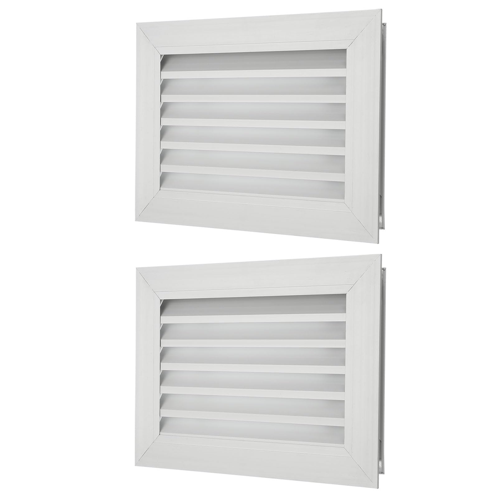 PATIKIL Door Air Vent Cover, 2 Pcs 12" x 8", Aluminum Grille Ventilation Cover Louvered for Cabinet Wardrobe Door Silver Tone