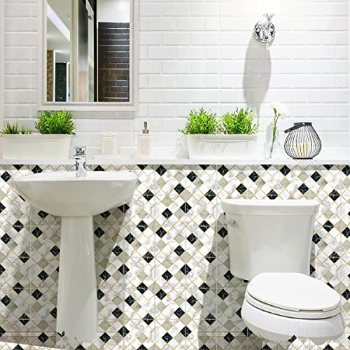 Image of KASHIVALPink & Black Kite marble Pattern Kitchen Anti-oil Stickers Wallpaper Self Adhesive Kitchen Waterproof Oil-Proof Aluminum Pink & Black Kite marble Wall Stickers Waterproof 3D wallpaper (Size : 60*200 cm) (Pink and Black A31)