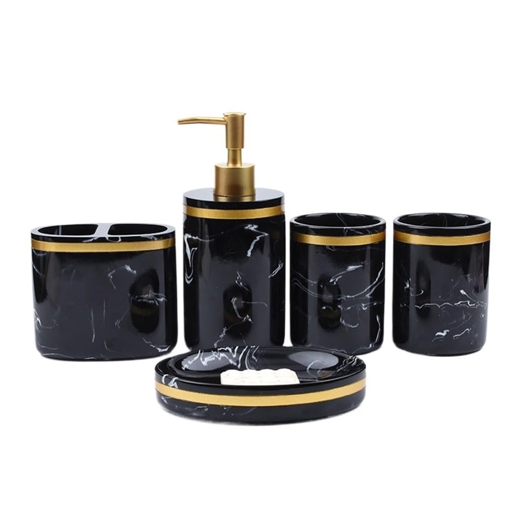 Ensemble de toilette de salle de bain marbre nordique pour des matins sereins