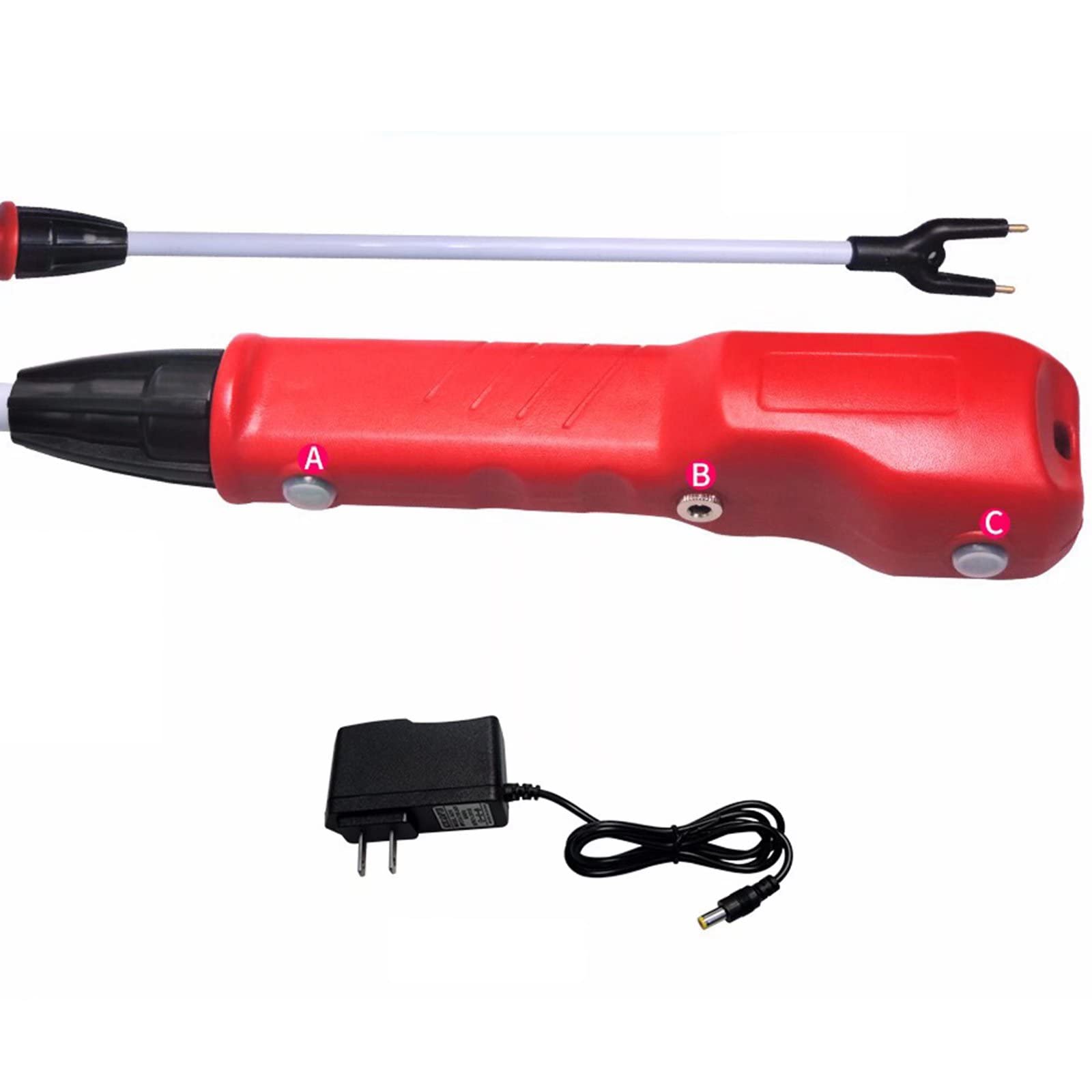Palo eléctrico para ganado, impermeable, recargable, eléctrico, para aturdir animales, para vaca, cerdo, ganado, cabras, perro grande y más, funciona con pilas