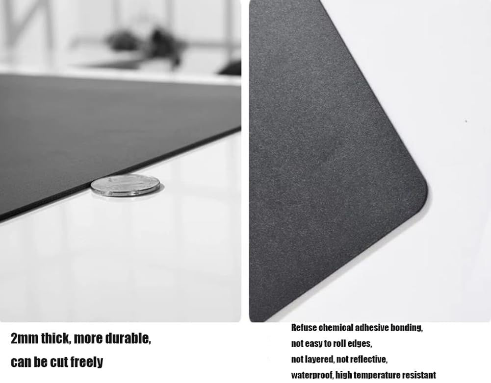Schreibtischunterlage aus PU-Leder, rutschfestes Mauspad, 60/70/80/100 cm erweitert, Bürotisch-Platzdeckchen, wasserdichte Tischschutzunterlage für Schreibarbeiten, Schreibtischunterlage mit