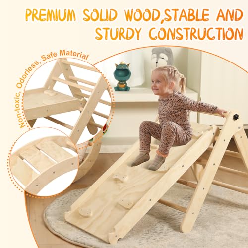 Yopnoyik YOPNOYIK-SMALL Pikler Triangle Set With Cushion, 7 In 1 Toddler Climbing Toys Indoor thumb #3