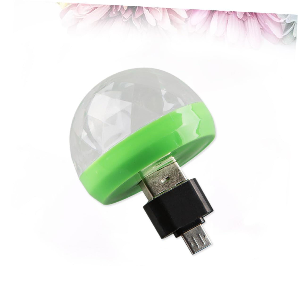 COHEALI USB Mini Disco Lights Portable LED Stage Ball with Sound Activation for Christmas Home Parties and Bars USB Powered Karaoke Lights Green