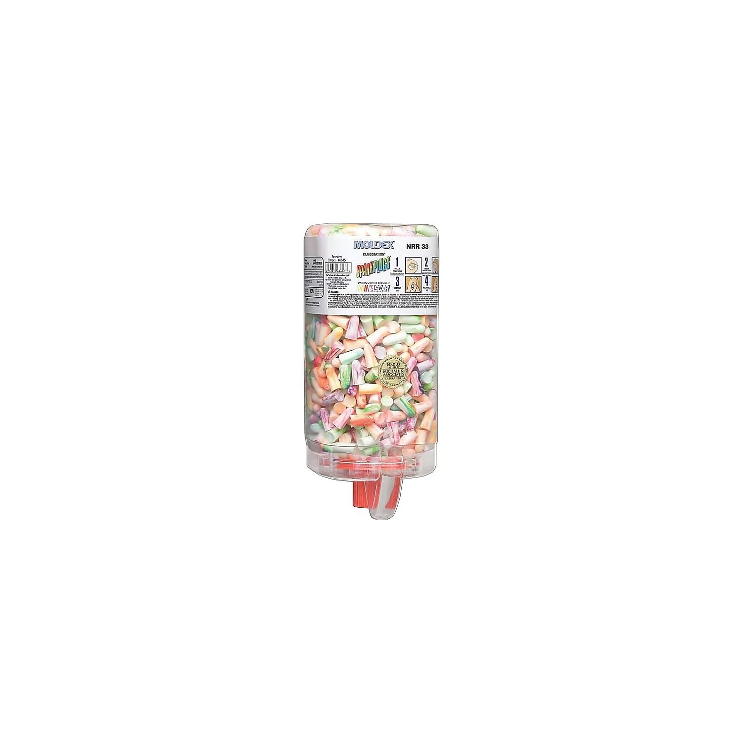 Moldex SparkPlugs PlugStation Uncorded Earplugs, Assorted Colors, 500/Box (6645)