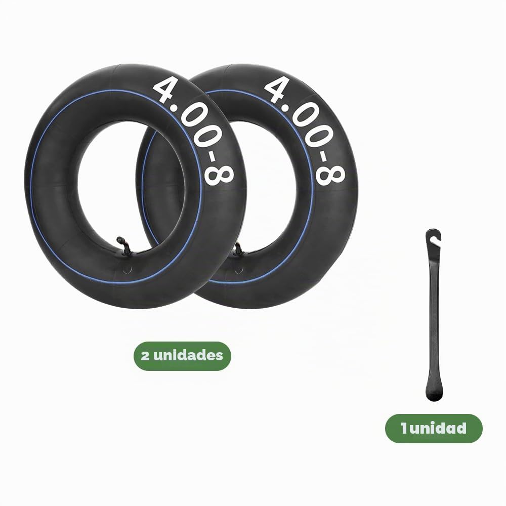 mizikuu 2 Piezas Cámaras de Aire Ruedas Pequeñas, 4.80/4.00-8 Tubo Interior para Llantas con Válvula Rueda Neumática Tubo Interior para Carretillas, Mini Bicicleta, Césped Jardín Equipo