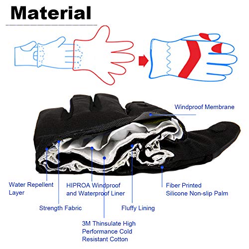image for EnergeticSky Waterproof Winter Gloves,3M Thinsulate Ski & Snowboard Gl