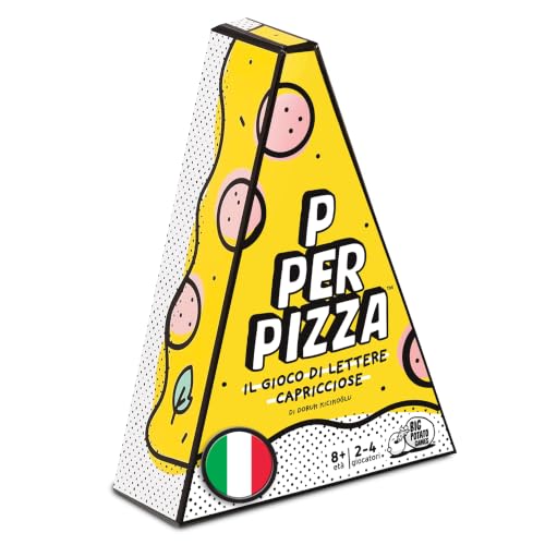 Asmodee – P PER PIZZA – Carte da Gioco Divertente | Rapido Gioco da Tavolo di Parole per Famiglia e Amici – 2-4 Giocatori – 8+ Anni – 10 Minuti – Edizione Italiana
