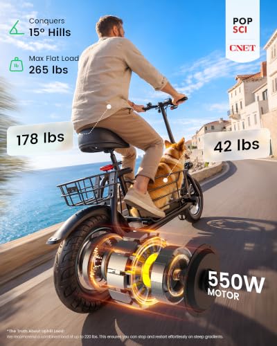 Gyroor Electric Scooter with Seat for Adults 20 Miles Range - Image 5