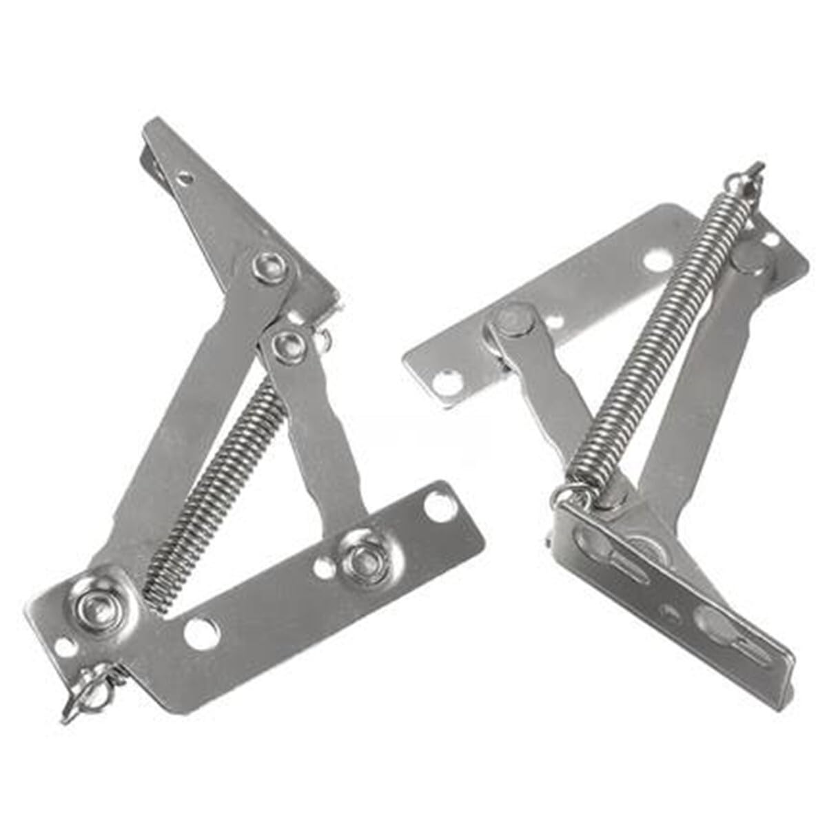 Dmlayhp Silver 2Pcs 80 Degree Hinges Cabinet Door Lift Up Stay Flap Top Support Cupboard Kitchen