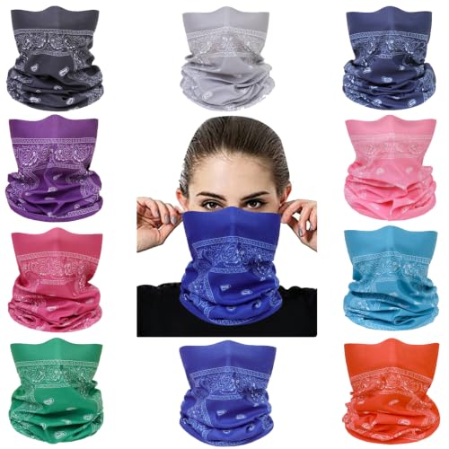 Image of Neck Gaiter Masks Tube Scarf,Seamless Bandanas Buffs Gators,Ourdoor Face Mask Face Covering Multi Headwear