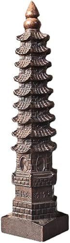 Wenchang - Adorno de torre Feng Shui, torre de madera, modelo de pagoda, decoración de oficina, decoración de mesa para el hogar, paisaje, torre de