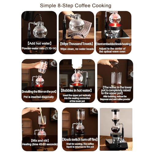 Cafetera sifón con calefactor halógeno 3 kg 1.5 L miniatura 6