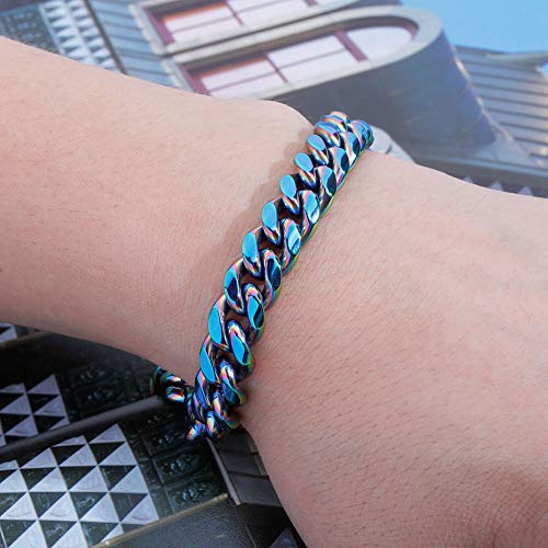 Pulsera de acero inoxidable estilo cubano unisex miniatura 2