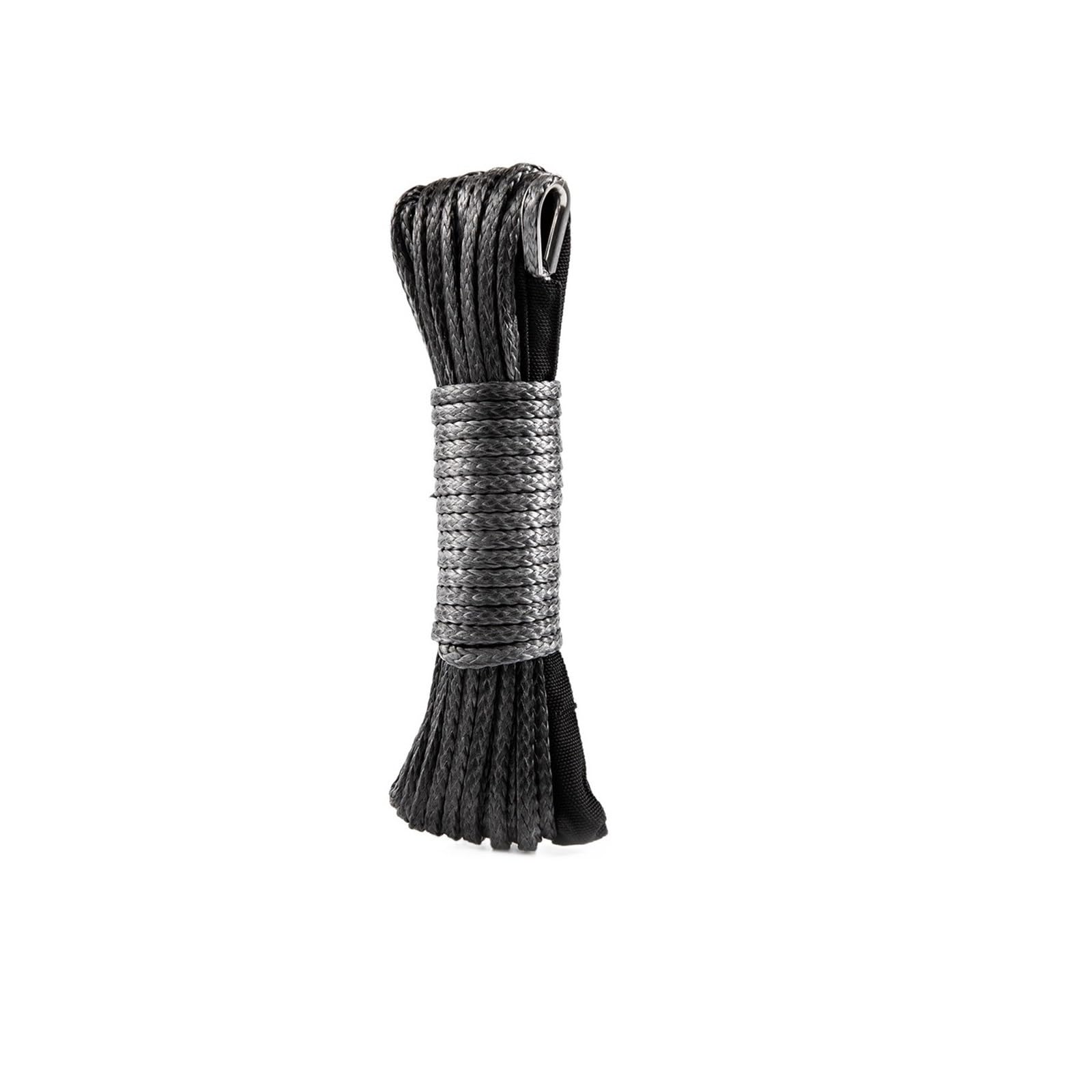 6mm X 15m 1/4 ''X 50ft 7700LBs Kabel Plazmowy Syntetyczna Wciągarka Linowa Z Osłoną Akcesoria Samochodowe Do ATV UTV Off-Road Solidna I Niezawodna