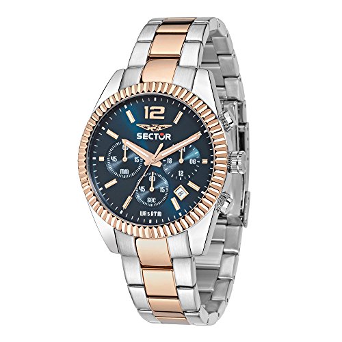 Preisvergleich Produktbild Sector Herren Chronograph Quarz Uhr mit Edelstahl Armband R3273676001
