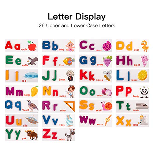 Jogo de palavras de soletração de madeira Cartão de reconhecimento de letras Enigma Montessori STEM