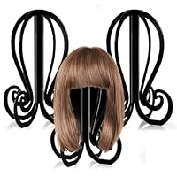 Wig Stand, Collapsible Wig Head Stand, Portable and Durable Wig Holder for Short Wigs Hats Cosplay Masks Travel Wig Stand Easy to Assemble and Disassemble 14.2 Inches High Black