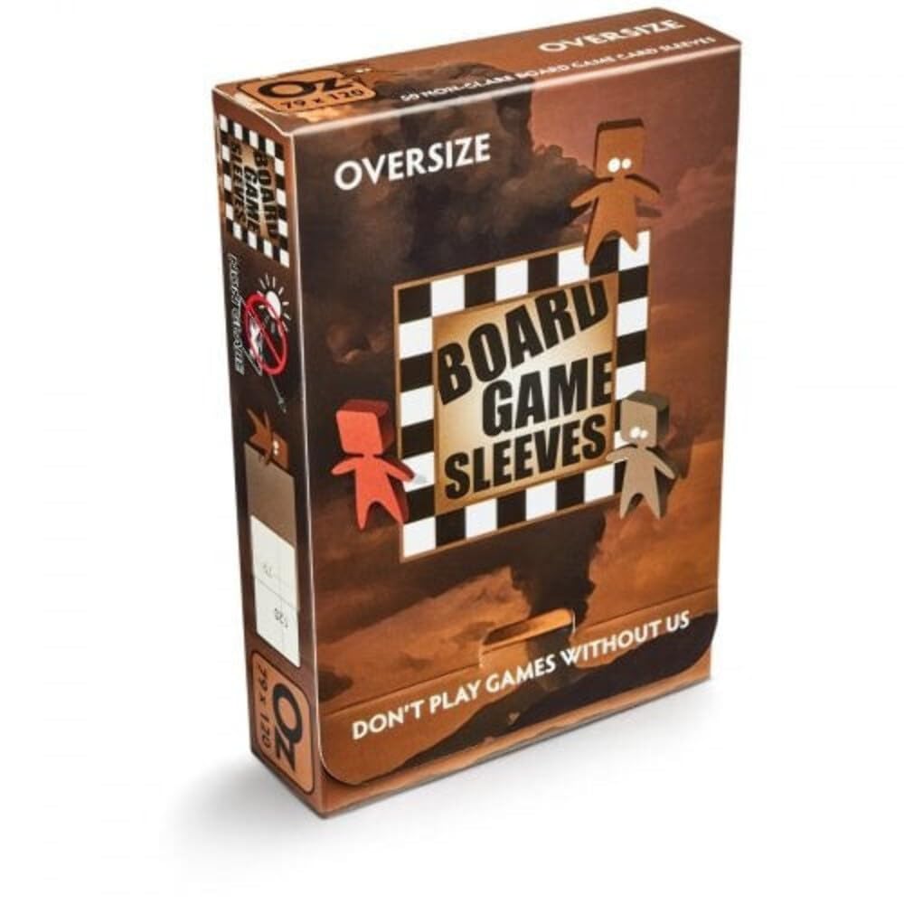 Arcane Tinman AT-10428 Board Game Sleeves: Oversize (Non-Glare) 82x124mm 50pk, Clear, clear non glare