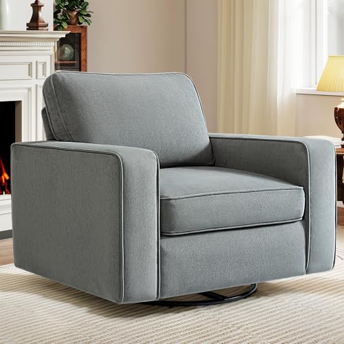 Sillón Giratorio Moderno Plegable Gris miniatura 1