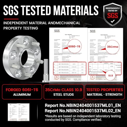 Image of CMO 38mm (1.5 inch) 5x105 Wheel Spacers 56.5mm M12x1.5 Studs 4PCS Hubcentric
