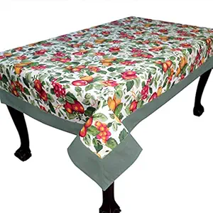 Bilberry Furnishing By Preeti Grover Cotton, Decorative Hand Made Cotton Rectangular Table Cover for 6 Seater (60 X 90 Inches)