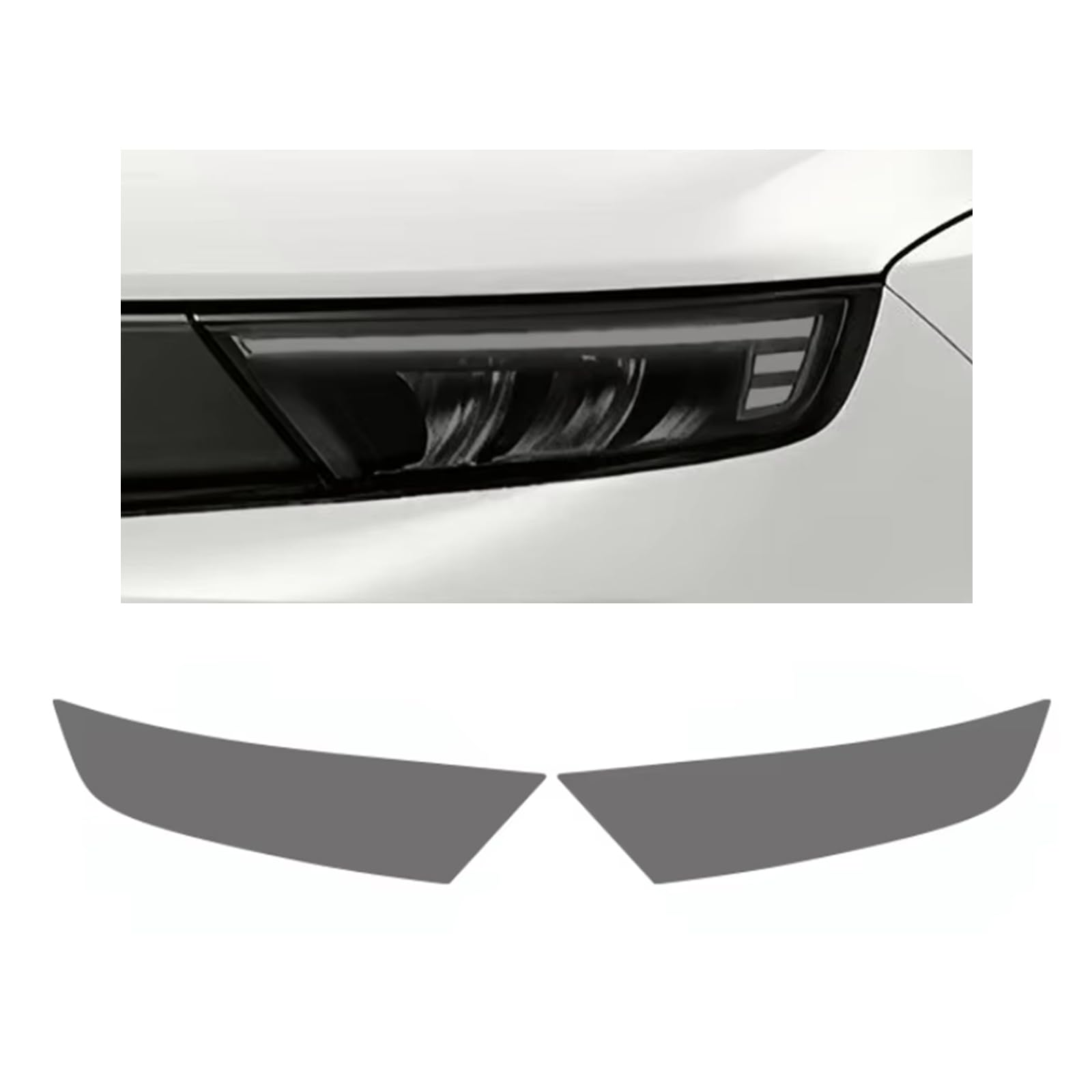 Headlight Film for Opel Mokka 2025-2026, 1Set Transparent/Smoke Black Car Headlight TPU Protective Film