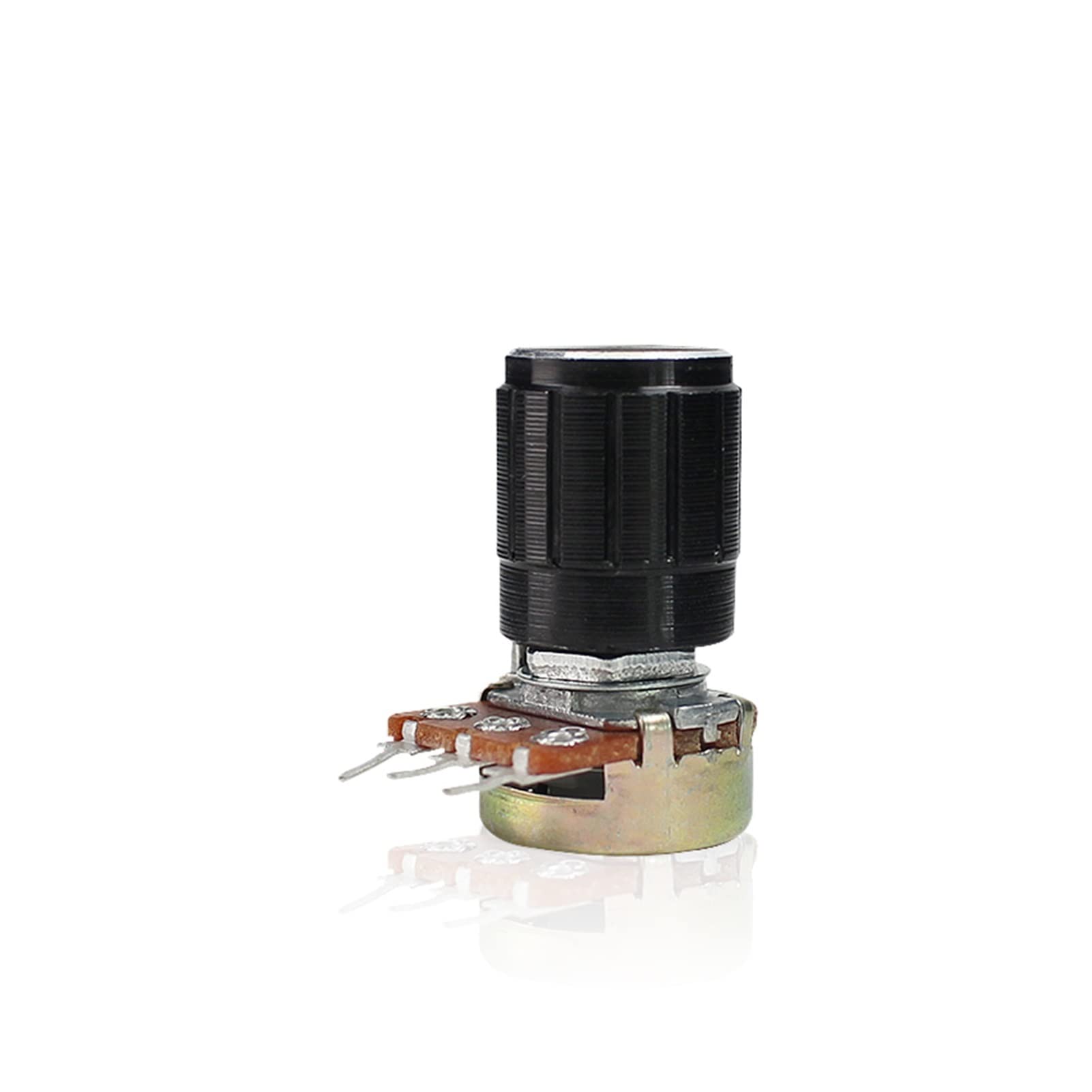 Codificador de interruptor 5 unids/lote potenciómetro de película de carbono WH148 15mm, con Kit de tapa de perillas de interruptor giratorio B1K 2K 5K 10K 20K 50K 100K 250K 500K 1M (Size : Black - B
