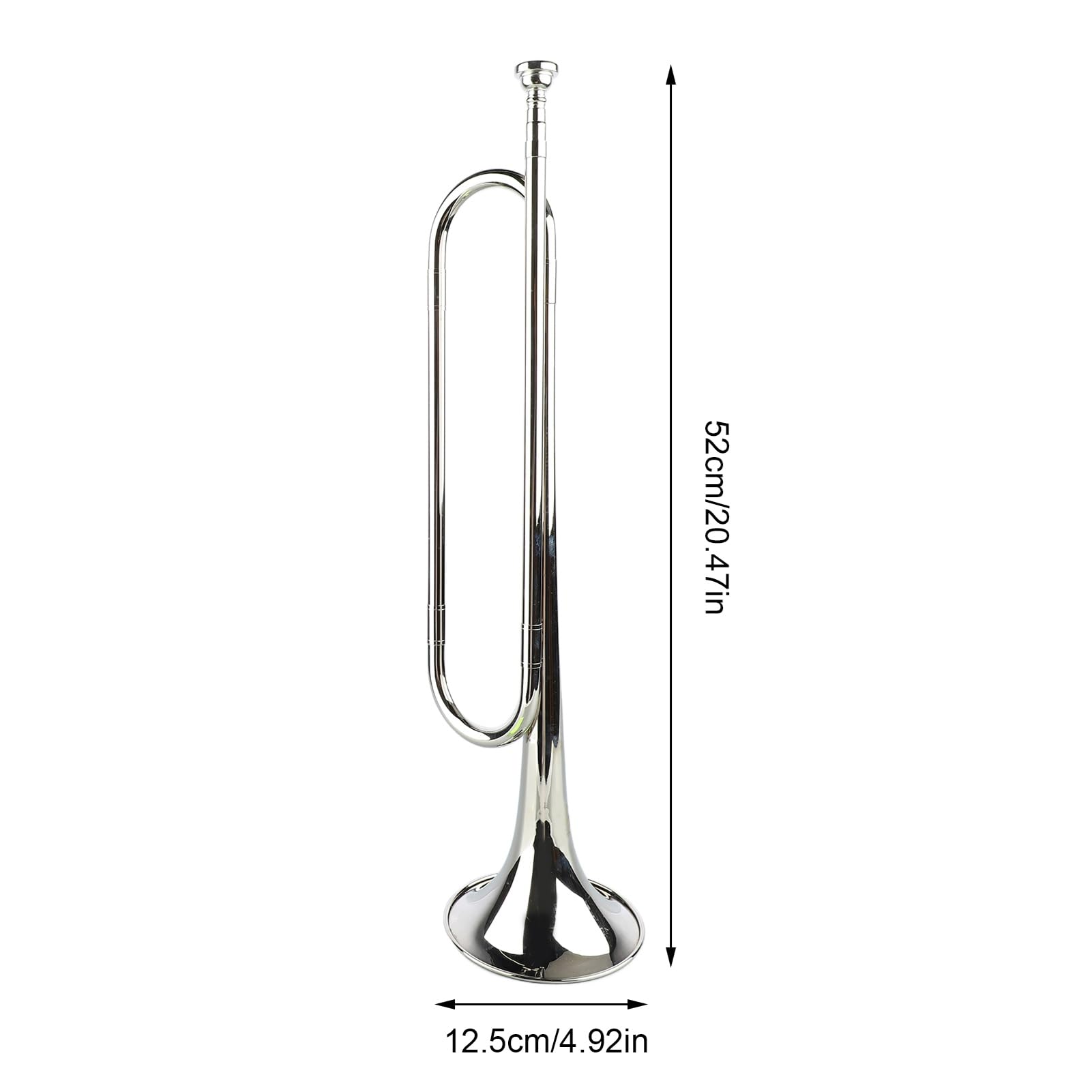 Trompette, Instrument de Musique Trompette Standard en Laiton Rétro B Plat pour Orchestre de Cavalerie de Bande Scolaire
