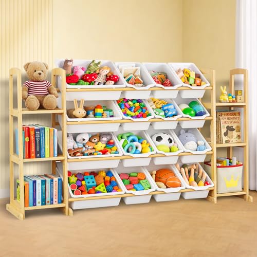 Toy Storage Organizer with Bins and Shelves