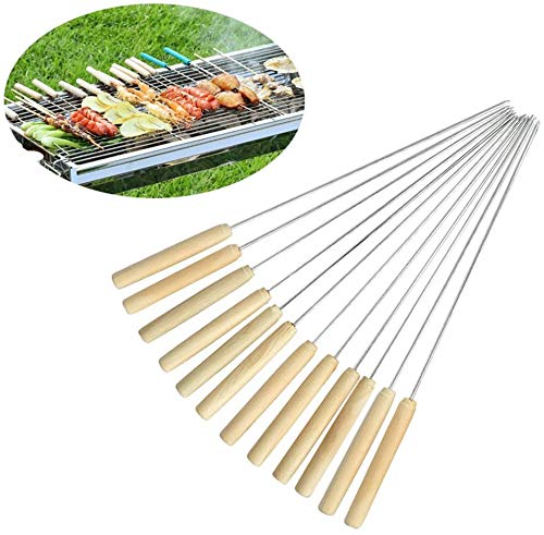 Brochetas de acero inoxidable reutilizables y duraderas para parrilladas perfectas 4